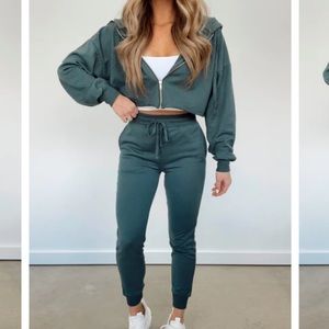 Dark teal fit for it Joggers from Lane 201 Boutique